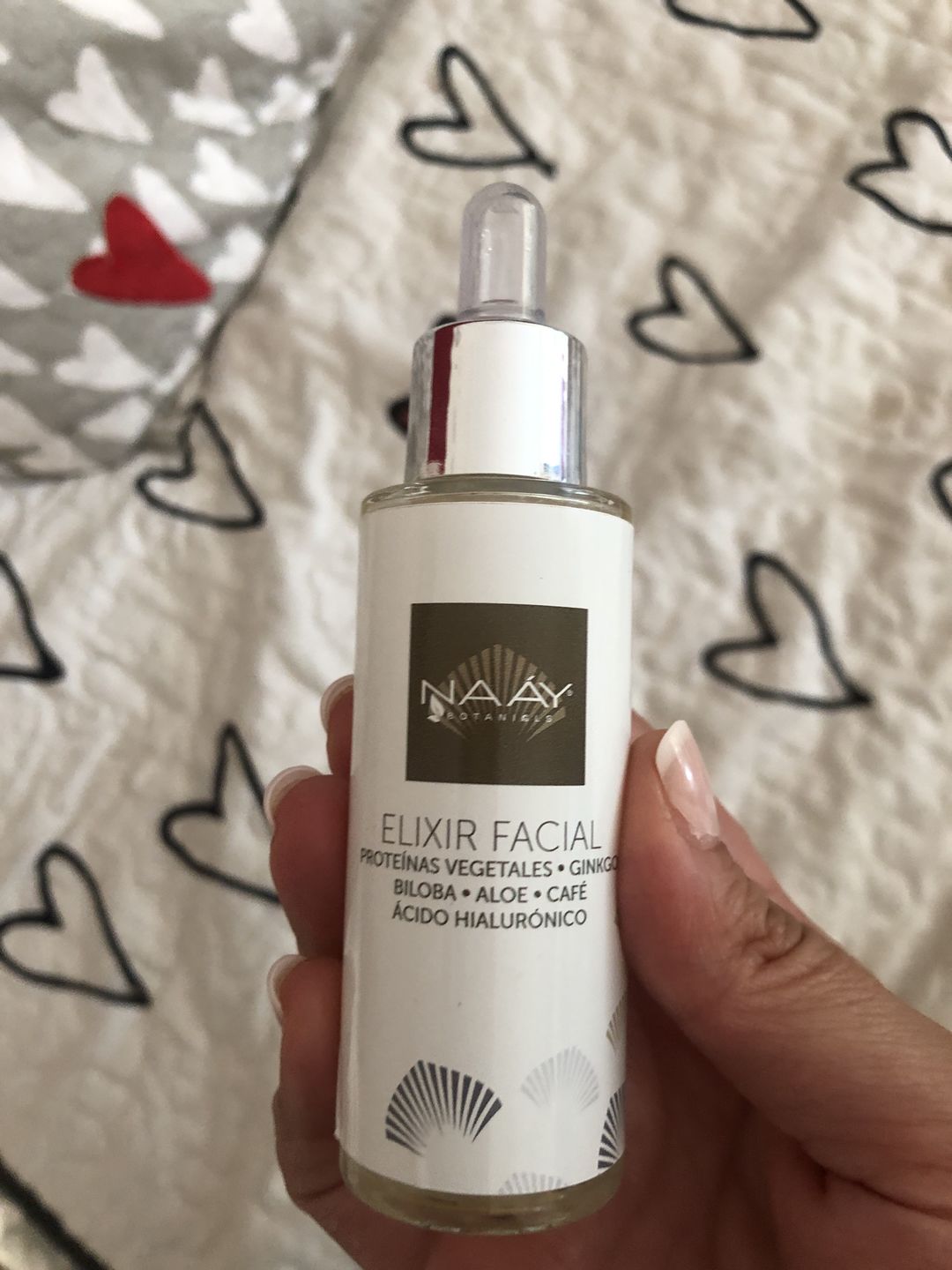 Customer photo review of Elixir facial de Ácido Hialurónico
