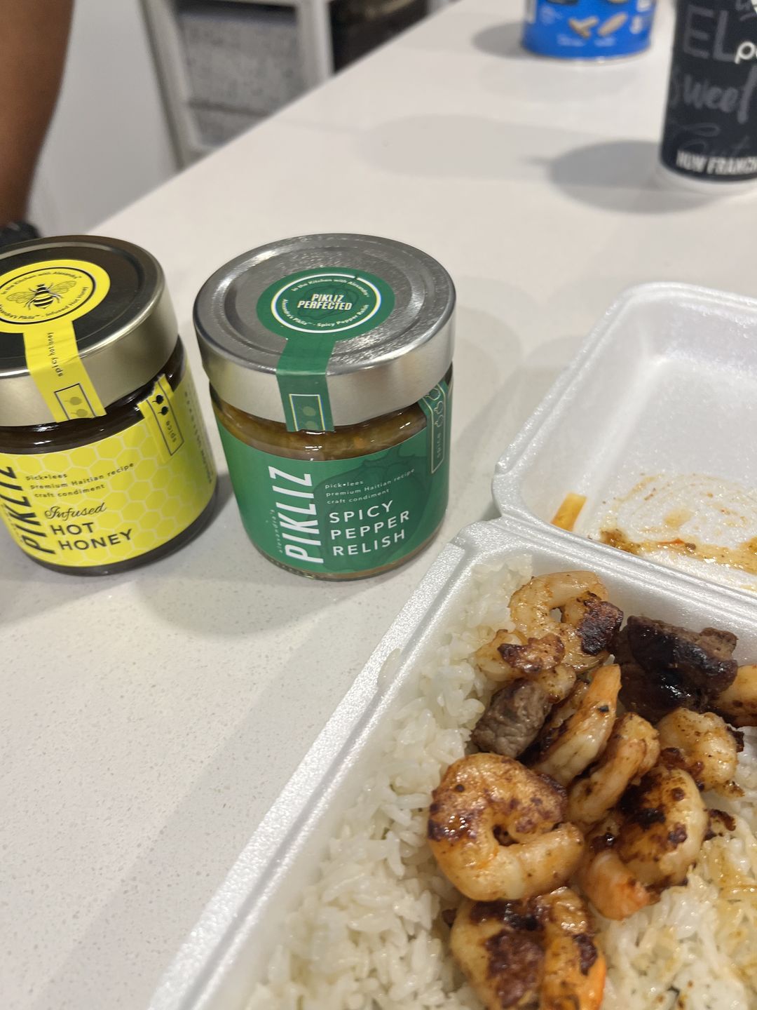 Customer photo review of Alexandra's Pikliz® Spicy Pepper Relish/Infused Hot Honey Variety 2-Pack