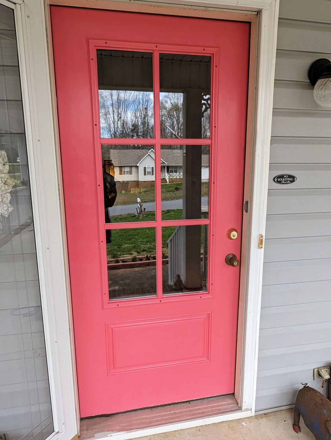 Customer photo review of 36" Smooth Fiberglass Entry Door Slab (3/4 Lite)