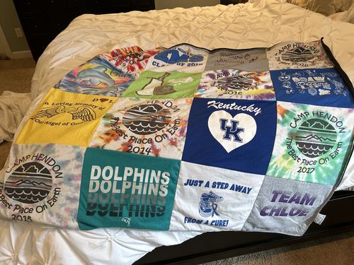 T-shirt quilt from university of kentucky by Tiffany from KY