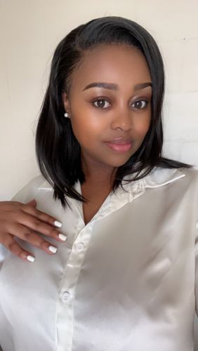 Customer photo review of Clearance:12a 14” Brazilian full frontal lace cut