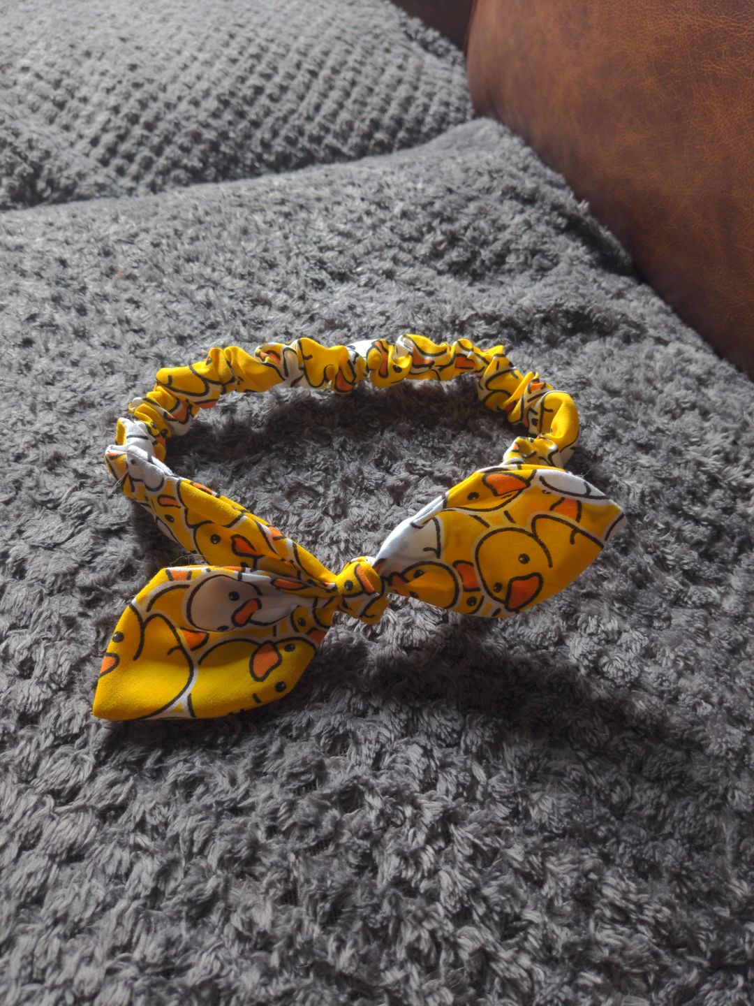 Customer photo review of Yellow and White Rubber Ducks Polycotton Fabric