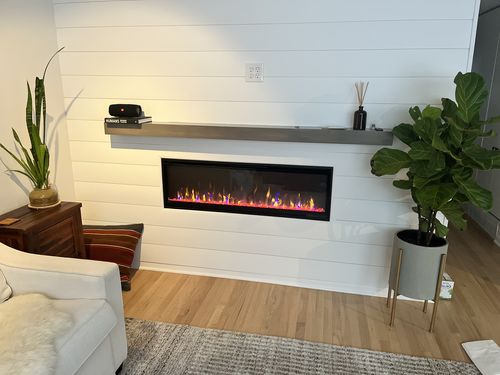 Customer photo review of Napoleon Alluravision 50'' Slim Wall Mount / Recessed Linear Electric Fireplace
