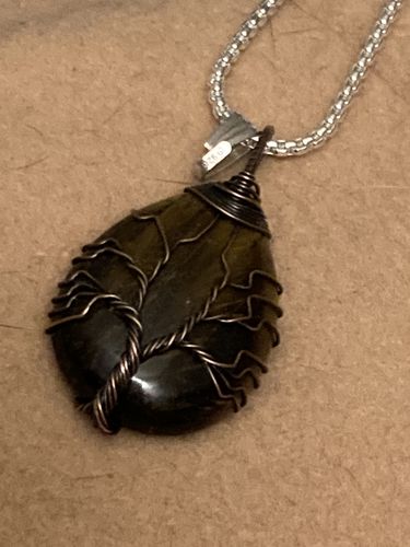 Customer photo review of Crystal Tree of Life Necklace