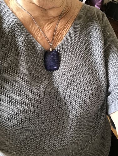 Customer photo review of PARURE PENDENTIF SODALITE