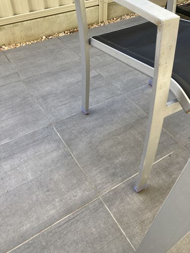Customer photo review of Rectangular Felt Silicone Chair Leg Protectors | Extra-Durable Chair Floor Protectors