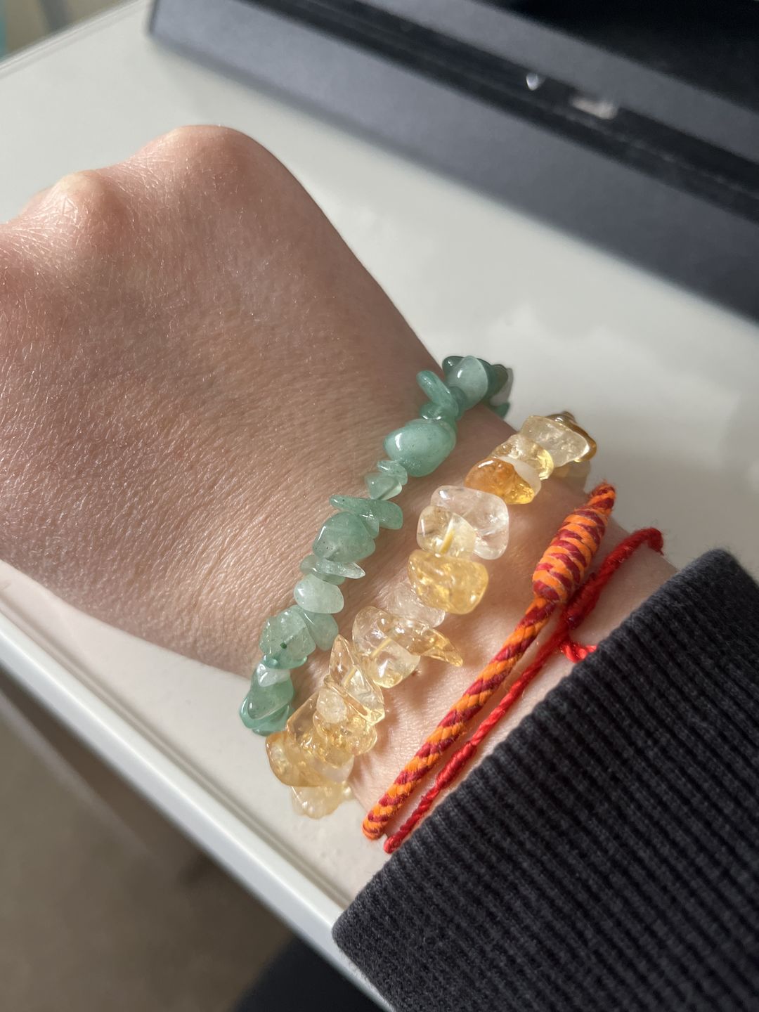 Customer photo review of Citrine - Crystal chip bracelet