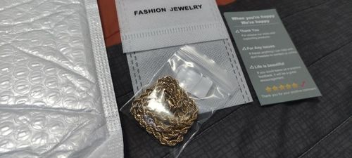 Customer photo review of 3mm/4mm Gold Rope Chain