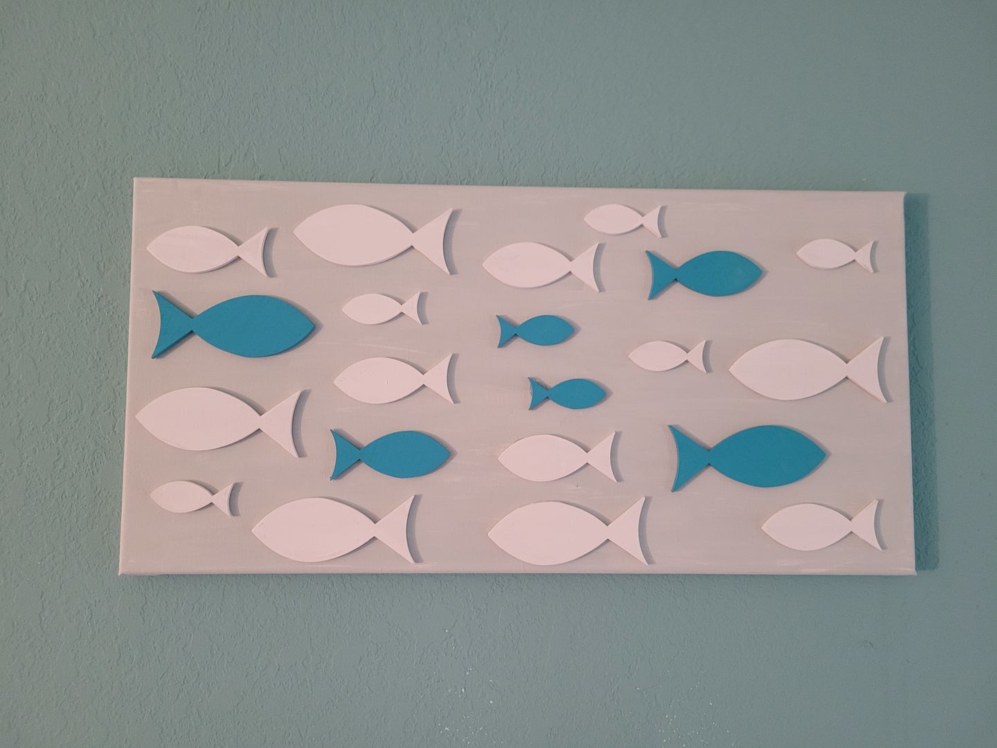 Customer photo review of Unfinished Wood Fish Shape Silhouette - Craft- up to 24" DIY