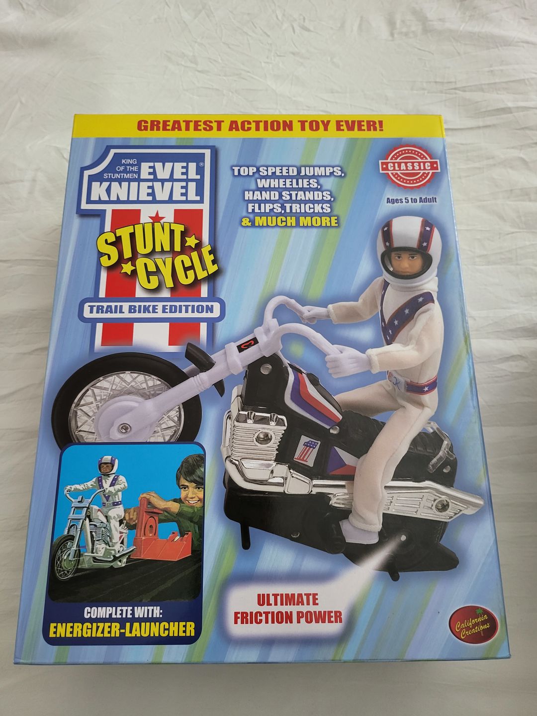 Customer photo review of Back in Stock and Shipping Now | Evel Knievel Stunt Cycle - Trailbike Edition / Black