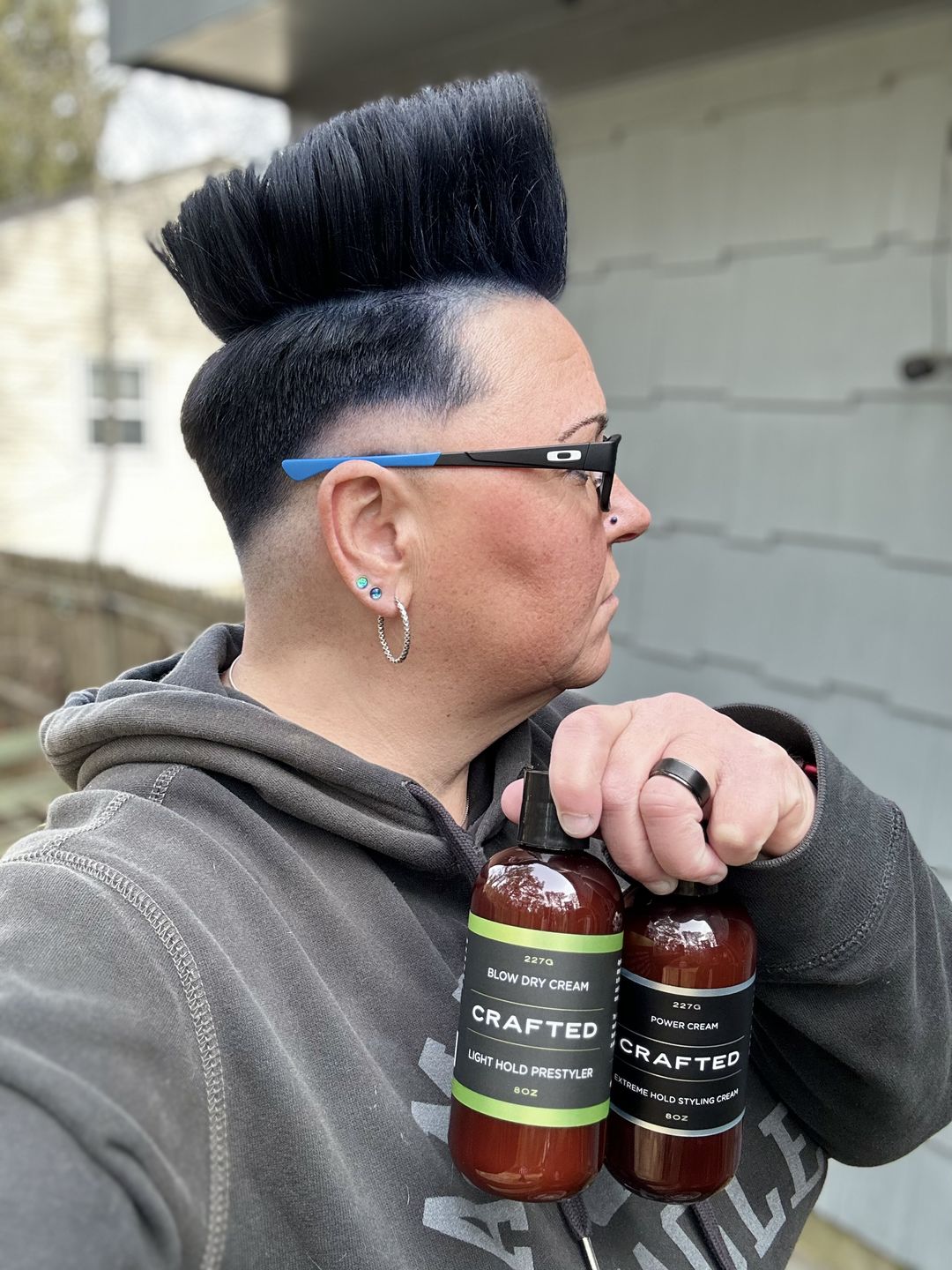 Customer photo review of CRAFTED Blow Dry Cream – Smooth, Protect, Style – 8oz | TheSalonGuy