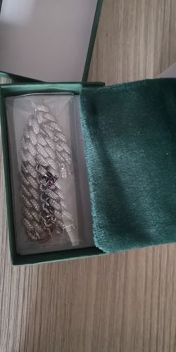 Customer photo review of 14mm Iced Cuban Link Bracelet