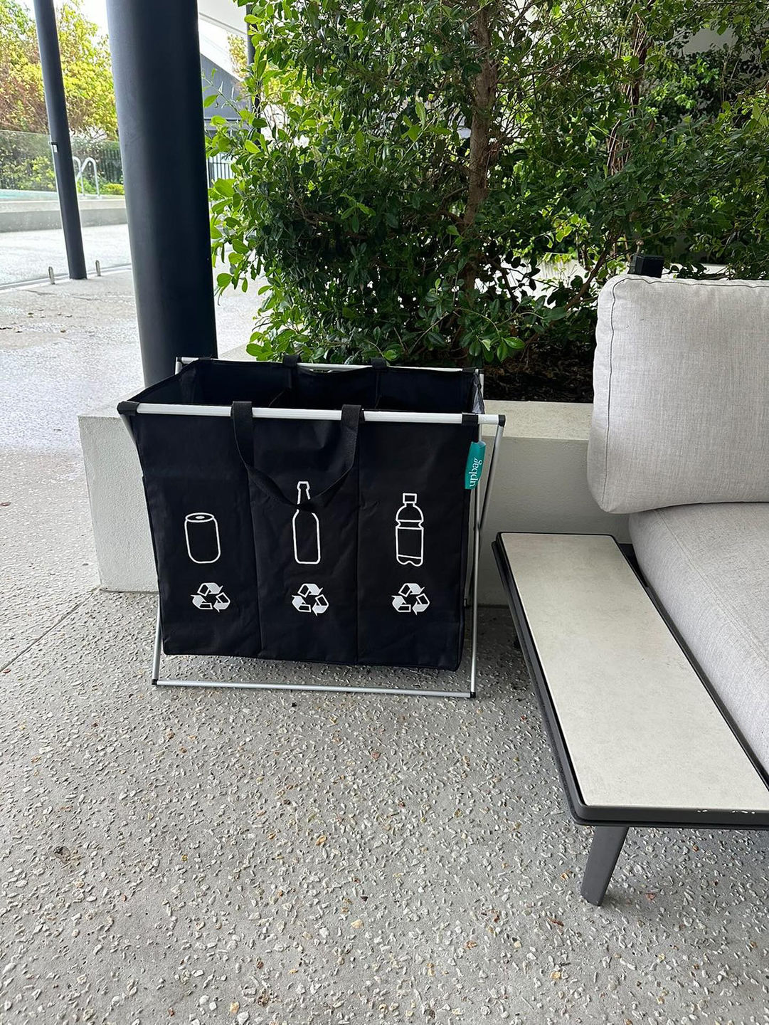 Customer photo review of Mobile Recycle Station - 3 Panel