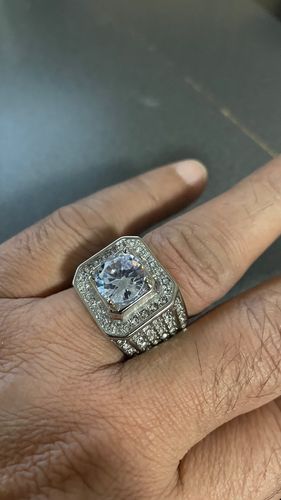 Customer photo review of 3.0 Carats VVS1 Moissanite Men Ring
