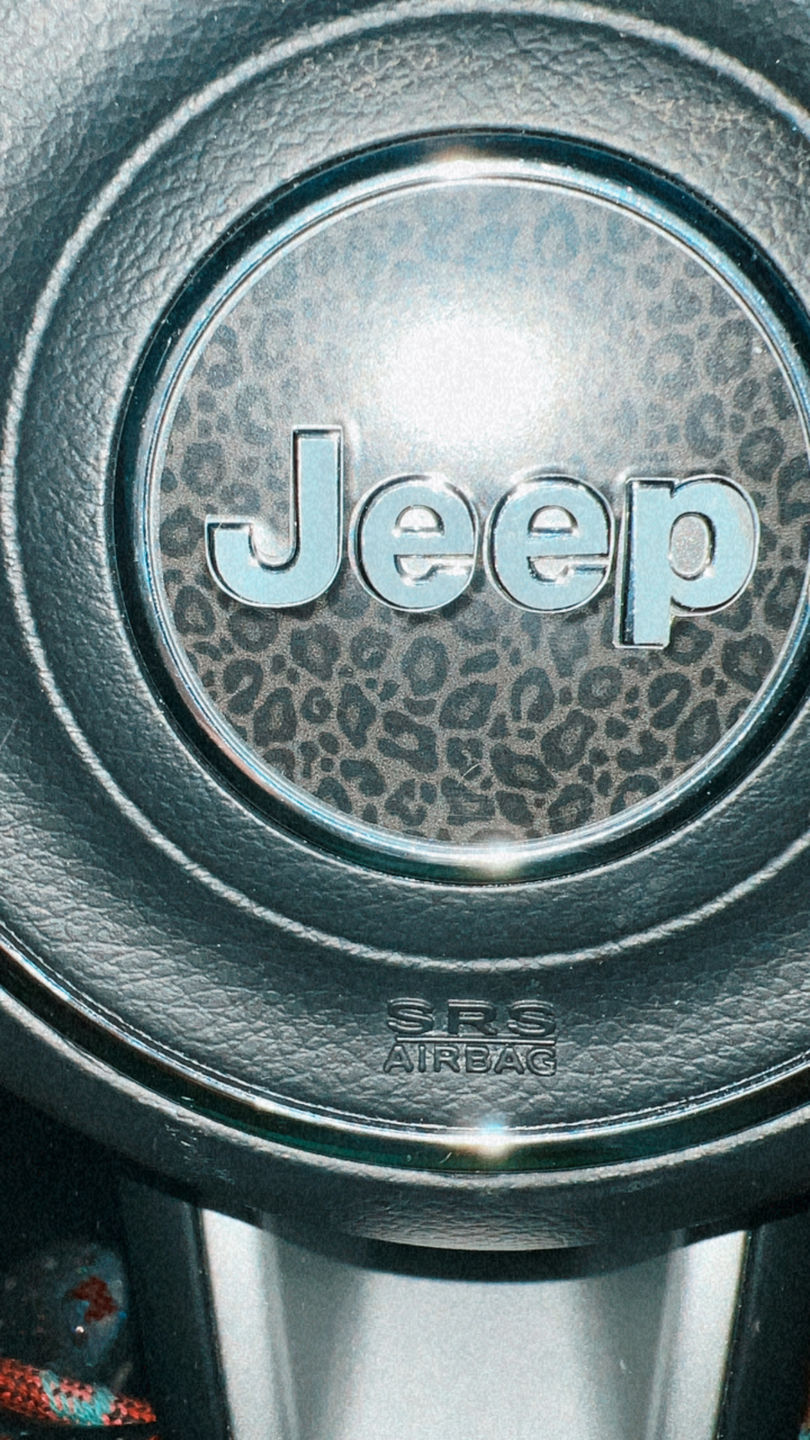 Customer photo review of Animal Print Steering Wheel Decal for Jeep