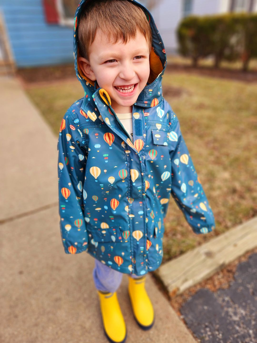 Customer photo review of Higher Ground Waterproof Lined Recycled Raincoat