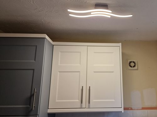 Customer photo review of Modern Curved LED Flush Ceiling Light in Warm White