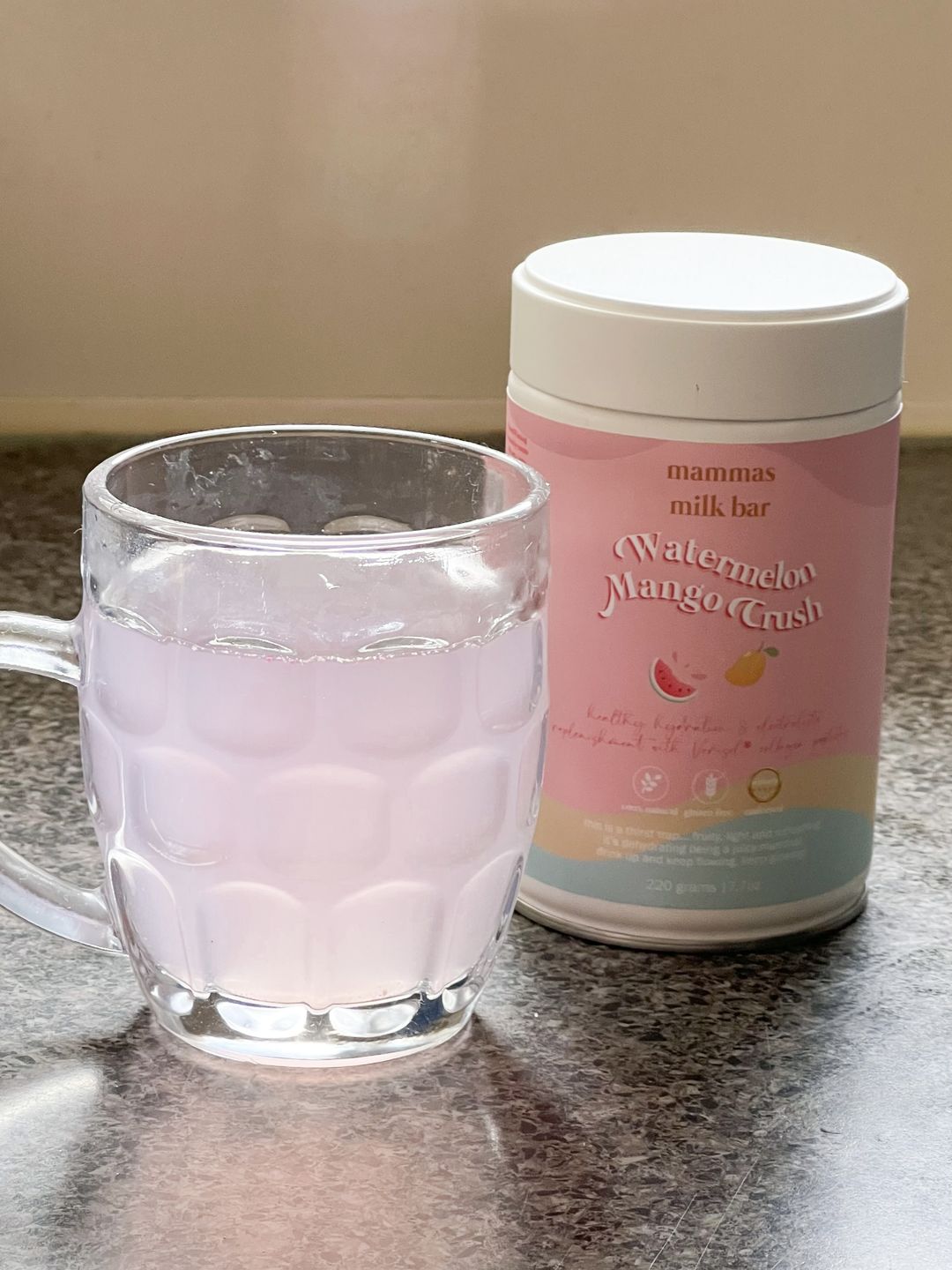 Customer photo review of Watermelon Mango Crush Hydration Electrolyte Drink with Verisol® Collagen