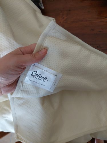Customer photo review of Waterproof Splash Blanket™️ - Vanilla Bean Summer Blanket