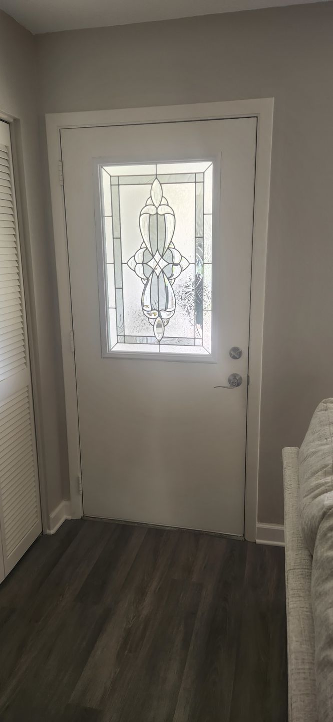 Customer photo review of Wexford Glass and Frame Kit (Half Lite 24" x 38" Frame Size)