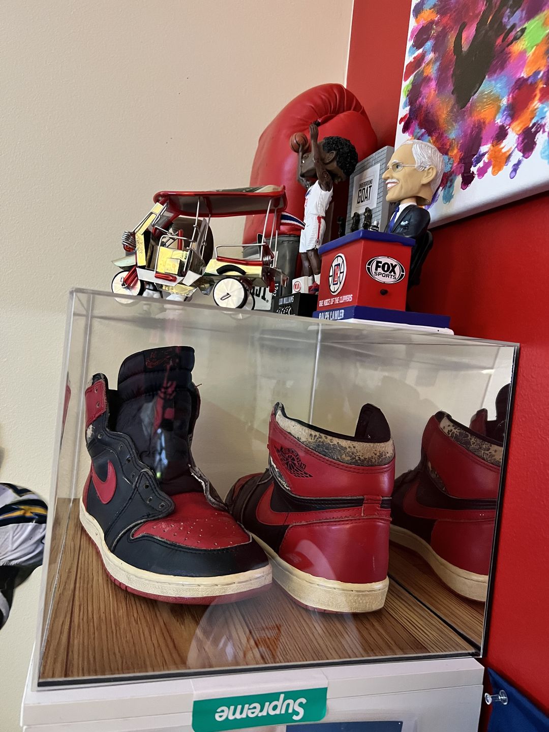 Customer photo review of Basketball Shoe Pair Display Case 15.25 X 12 X 9 Mirror (A082/V13)