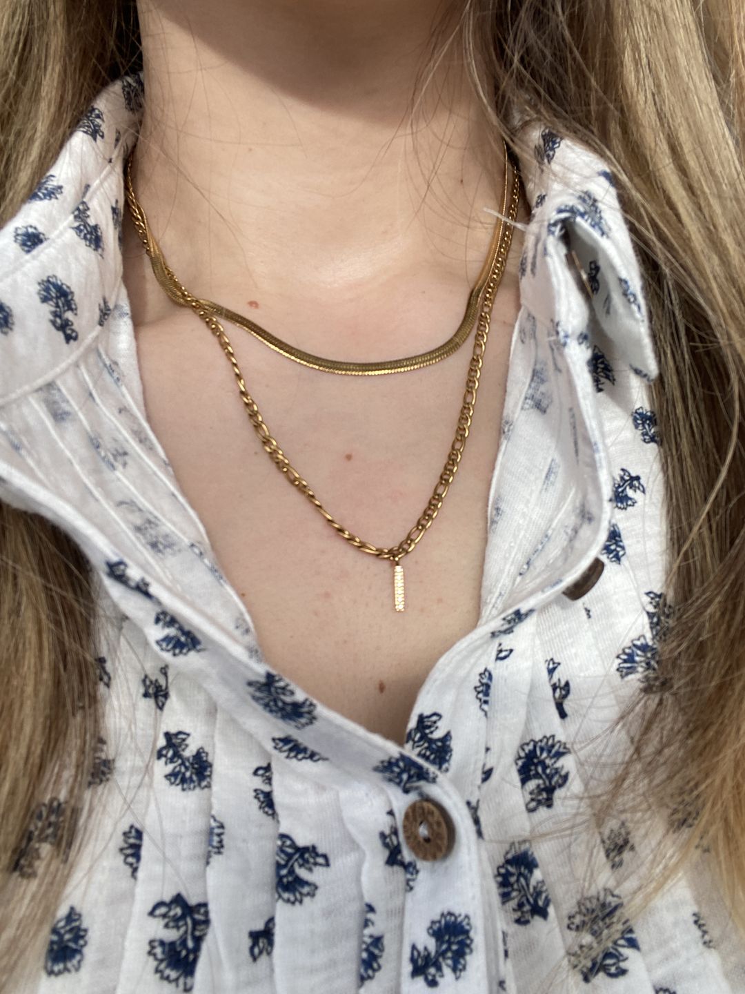Customer photo review of Snake Skin Kette | 18K vergoldet