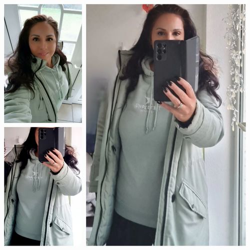 Customer photo review of Organic & recycelter Damen Hoodie »Unperfekt mit Stern in weiß« hochwertig bestickt