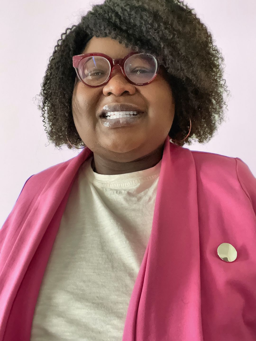 Customer photo review of Mary Afro Kinky Curly Human Hair Headband Wig