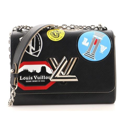 Customer photo review of Preloved Louis Vuitton Twist Handbag Limited Edition Worlds Black Epi Leather  MM  FL3156 011723