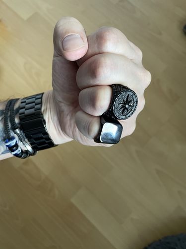 Customer photo review of Black Nautical Navigation Anchor Ring