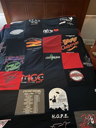 T-shirt quilt from jp mccaskey high school by Denise from PA