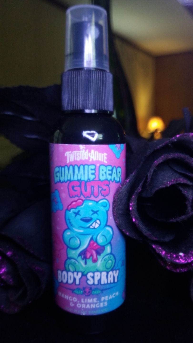 Customer photo review of Gummie Bear Guts Body Spray