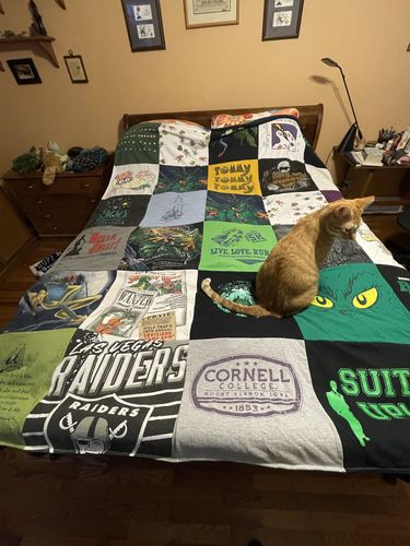 T-shirt quilt featuring raiders by Susan from MO