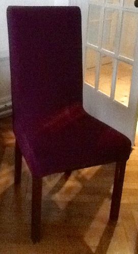 Customer photo review of Housse De Chaise Classique Extensible - Rouge haricot