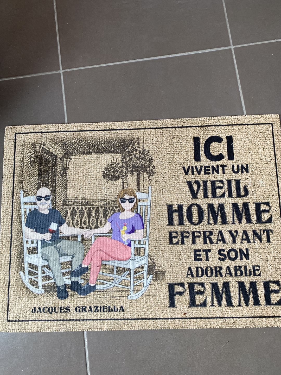 Customer photo review of Bienvenue  - Couples-Paillasson