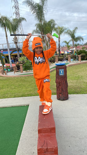 Customer photo review of Kids RAW Drip Silver Bling Hoodie and Jogger Set