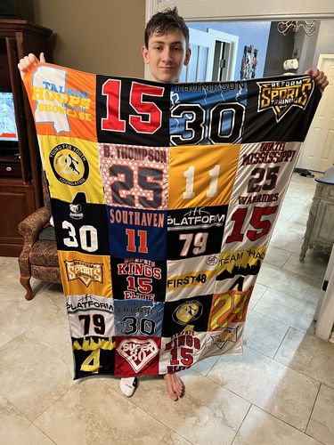 T-shirt quilt featuring southaven warriors, kings by Angela from MS