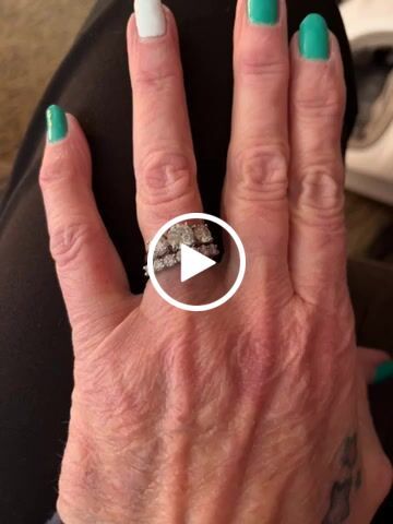 Customer video review of Round Moissanite Sterling Silver Wedding Band Stackable Ring