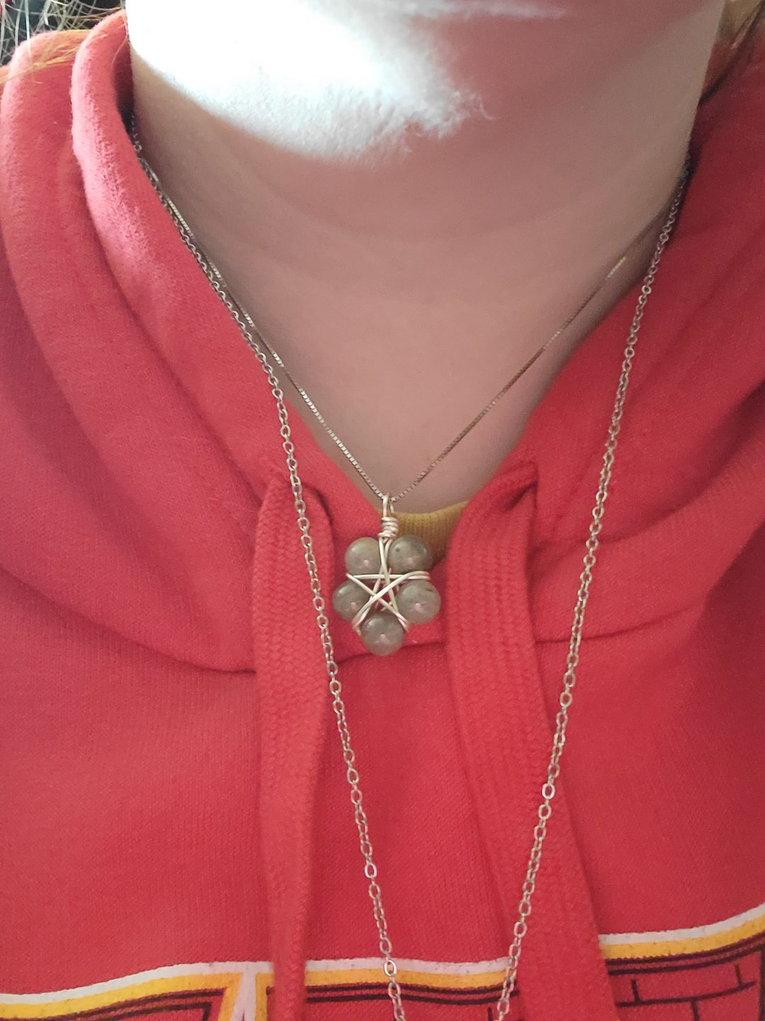 Customer photo review of Crystal Pentagram Necklace – Your Shield in Unsteady Times