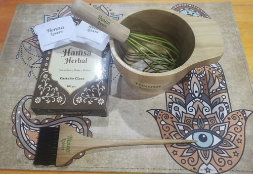 Reseña con foto de un cliente sobre Set Bamboo Henna Lovers