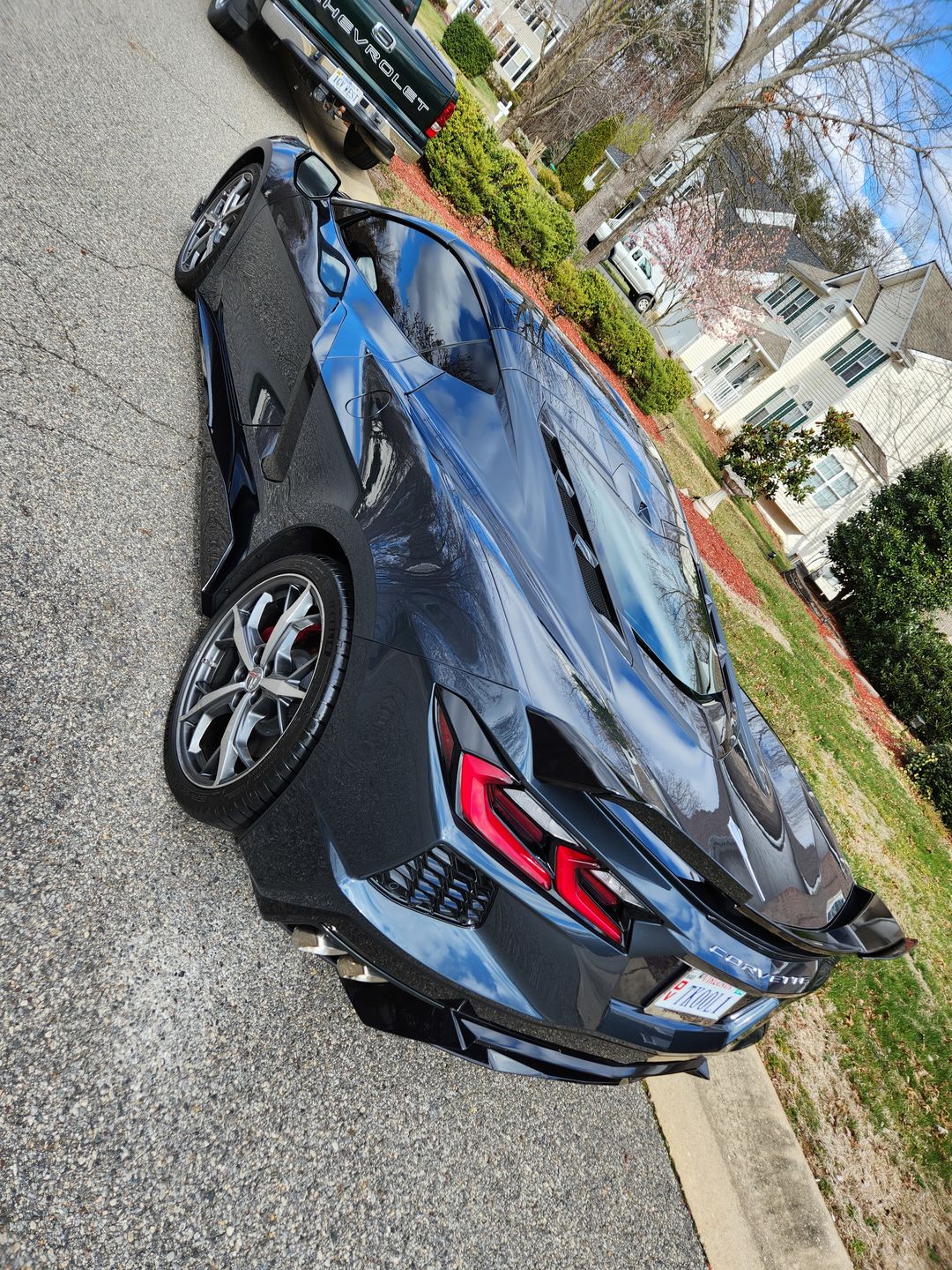 Customer photo review of Corvette C8 Z51 Rear Trunk Spoiler Add-On Wicker Extension