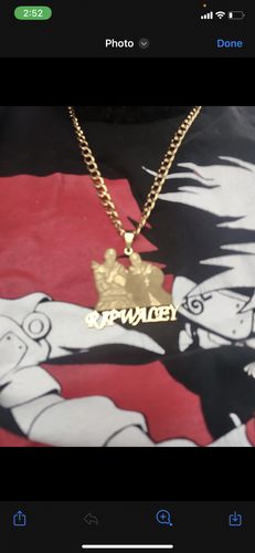 Customer photo review of Lovers Charm™ 18K Custom Engraved Necklace