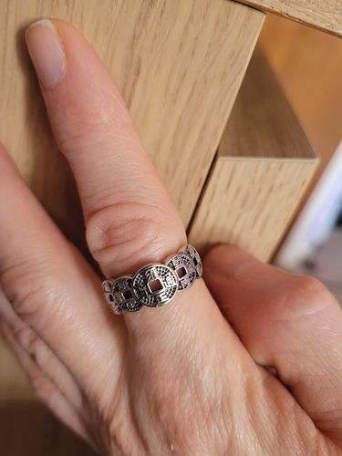 Customer photo review of Five-Emperor Coins Auspicious Wealth Adjustable Ring