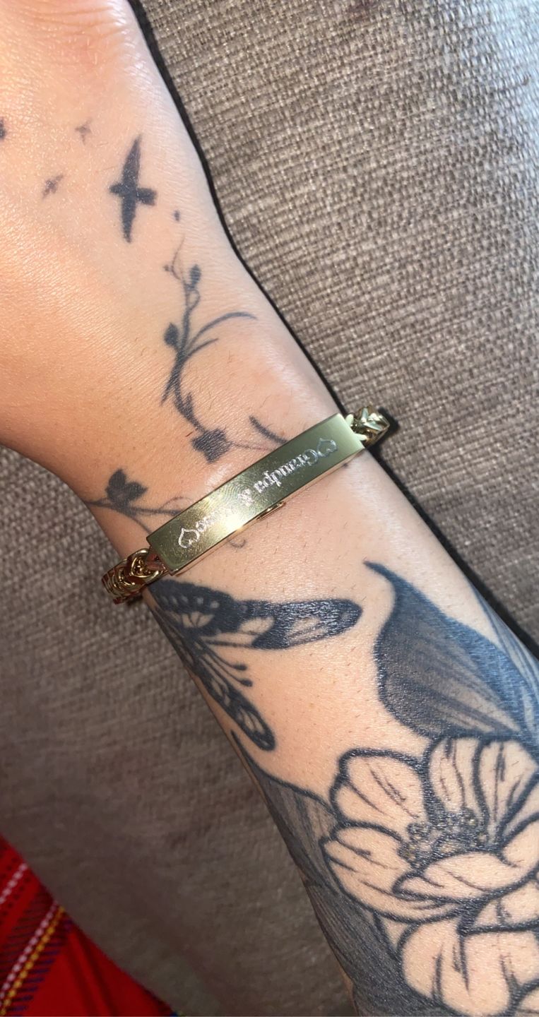 Customer photo review of 6mm Franco Link ID Urn Bracelet