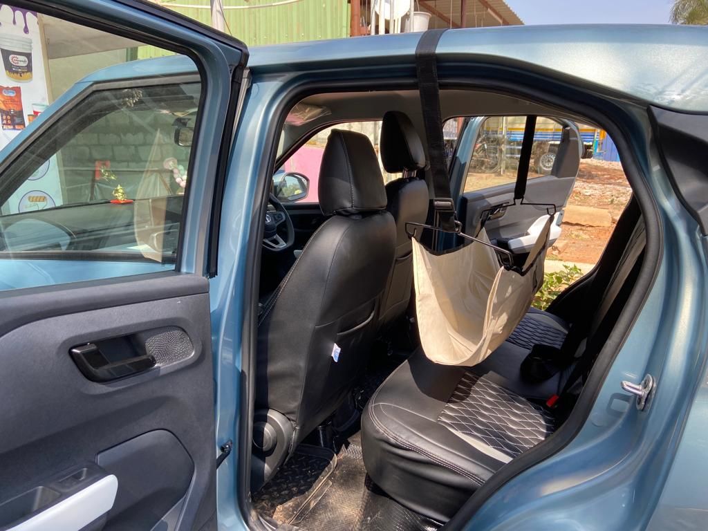 Customer photo review of CarNap - Portable Car Hammock for 0 to 2.5 year baby | with Adjustble Belt, Hammock Cloth, Hangers and Carry Bag