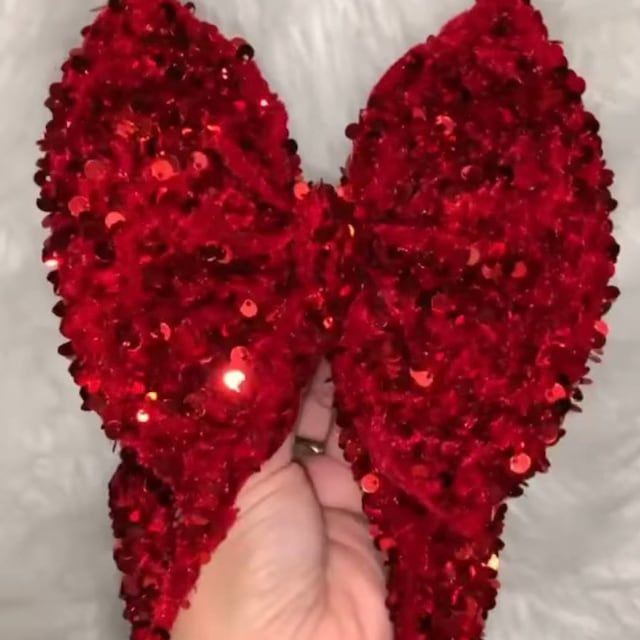 Customer photo review of Red Sequin on Velvet