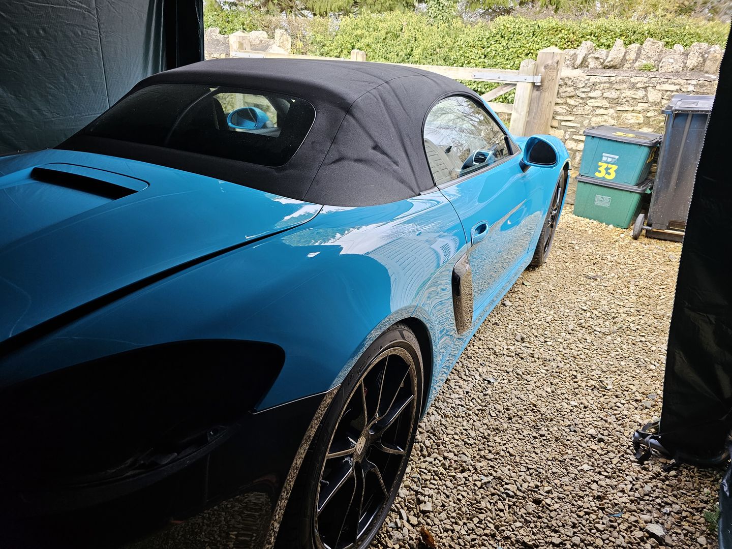 Customer photo review of High Glossy Miami Blue Vinyl Wrap