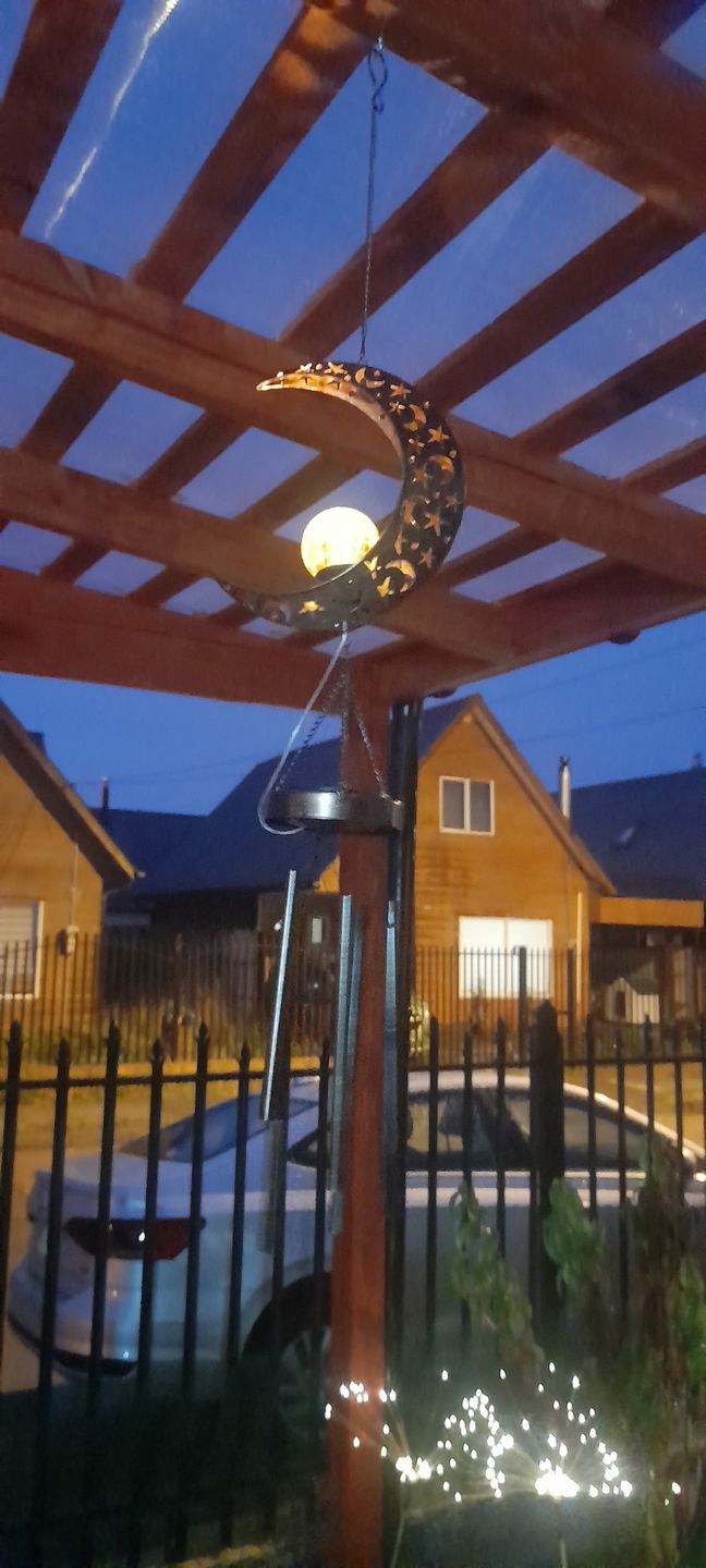 Customer photo review of Colgante de Viento Solar - Largo 1 m Inoxidable IP44 Luz Cálida