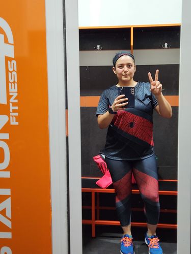 Customer photo review of Playera Deportiva Manga Corta Mujer Estampado Spiderman - TFIT mod. 105