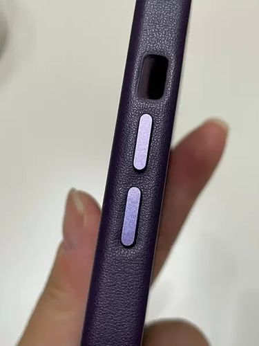 Customer photo review of Leather Magnetic iPhone Case with Animation For MagSafe Dark Cherry